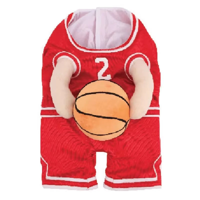 Dog Basketball Costume with Ball Dog Clothes T-Shirts for Small Dogs Pets Articles Puppy Autumn Pet Cotton Vests