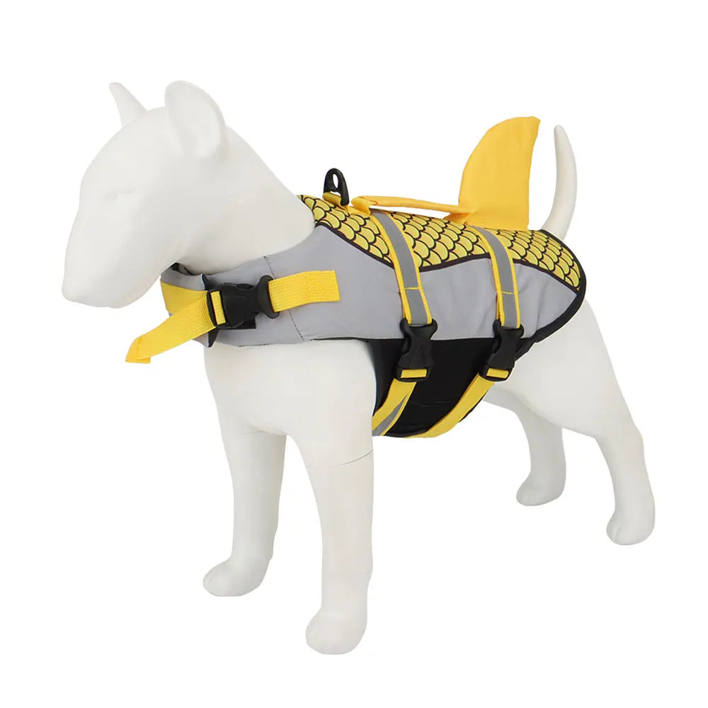 Scales Shark Swim Dog Clothes Pet Life Jacket Vest Harness Pet Swimming Summer Swimwear