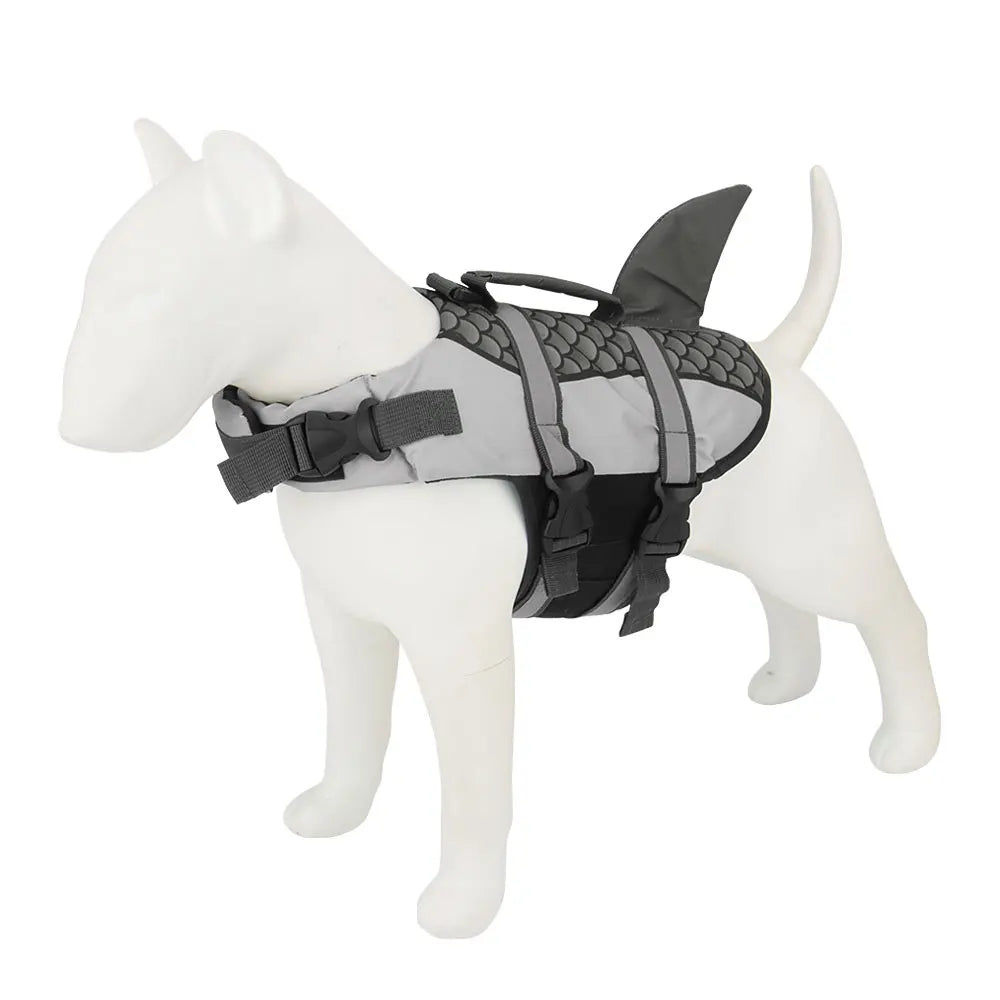 Scales Shark Swim Dog Clothes Pet Life Jacket Vest Harness Pet Swimming Summer Swimwear